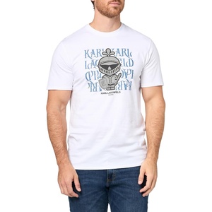 image:imageKarl Lagerfeld Mens Pullover Short Sleeve Knight Karl Graphic TShirtWhite