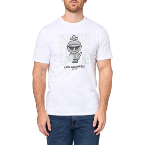 image:imageKarl Lagerfeld Mens Pullover Short Sleeve Textured TShirtWhite