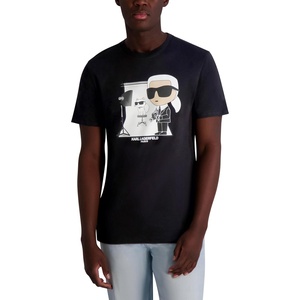 image:imageKarl Lagerfeld Mens Short Sleeve Crewneck Karl Choupette Graphic Design TShirtBlack