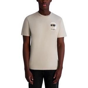 image:imageKarl Lagerfeld Mens Short Sleeve Crewneck Karl Pixel Graphic Design TShirtBeige