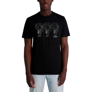 image:imageKarl Lagerfeld Mens Short Sleeve Crewneck Karl Trio Graphic Design TShirtBlack