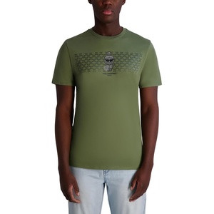 image:imageKarl Lagerfeld Mens Short Sleeve Crewneck Knight Karl Graphic Design TShirtOlive