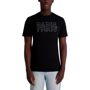 image:imageKarl Lagerfeld Mens Short Sleeve Crewneck Paris Logo Graphic Design TShirtBlack