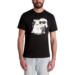 image:imageKarl Lagerfeld Mens Short Sleeve Karl Choupette Crewneck Graphic Design TShirtBlack