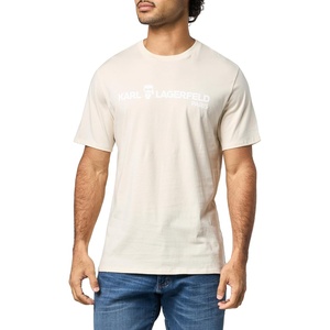 image:imageKarl Lagerfeld Mens Short Sleeve Karl Logo Graphic Easy Dressing TShirtNatural