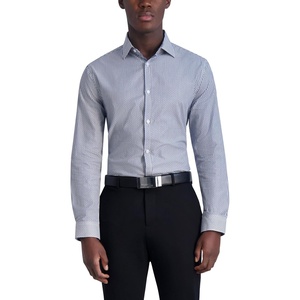image:imageKarl Lagerfeld Mens Striped Long Sleeve Dress ShirtBlueWhite