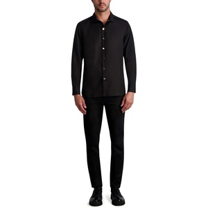 image:imageKarl Lagerfeld Mens Stud Details Long Sleeve Lt Weight ShirtBlack