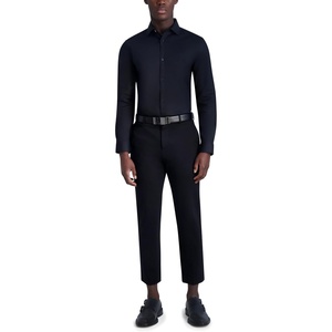 image:imageKarl Lagerfeld Mens Textured Twill Long Sleeve Dress ShirtBlack