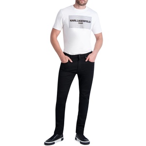 image:imageKarl Lagerfeld Paris Mens Soft Stretchy Modal Moto PantBlack