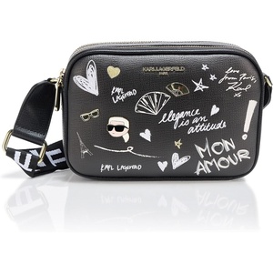 image:imageKarl Lagerfeld Paris Womens Maybelle CrossbodyBlackGold