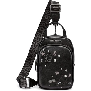 image:imageKarl Lagerfeld Paris Womens Maybelle Phone CrossbodyBlackDark Gunmetal