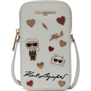 image:imageKarl Lagerfeld Paris Womens Maybelle Phone CrossbodyMultiWhite