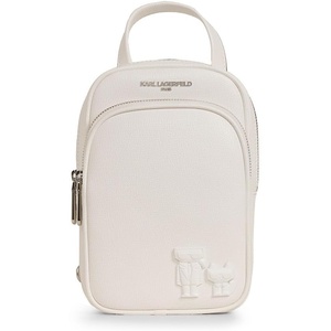 image:imageKarl Lagerfeld Paris Womens Maybelle Phone CrossbodyWinter WhiteSilver