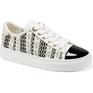 image:imageKarl Lagerfeld Womens Caelan Crochet Lace Up SneakerBlackWhite
