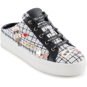 image:imageKarl Lagerfeld Womens Cambria Slip on Sneaker Mule with PinsBlackWhite