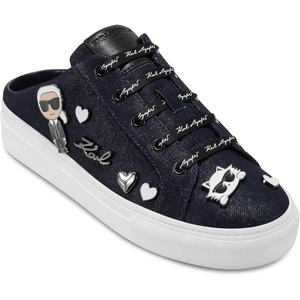image:imageKarl Lagerfeld Womens Cambria Slip on Sneaker Mule with PinsDark Navy