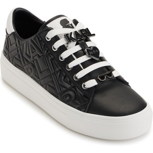 image:imageKarl Lagerfeld Womens Cate Box Lace Up Sneaker with PinsBlackBright White