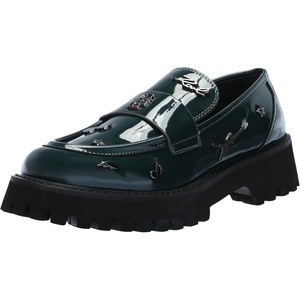 image:imageKarl Lagerfeld Womens Gaston Lug Sole Loafer with Pin EmbellishmentsForest Green