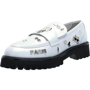 image:imageKarl Lagerfeld Womens Gaston Lug Sole Loafer with Pin EmbellishmentsIrridescent