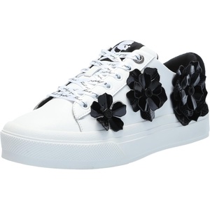 image:imageKarl Lagerfeld Womens Georgia Sneaker with Flower EmbellishmentsBright WhiteBlack