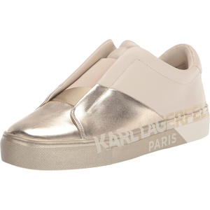 image:imageKarl Lagerfeld Womens Jules Studded Slip on SneakerEcruChampagne