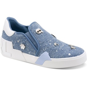image:imageKarl Lagerfeld Womens Karl Lagerfeld Paris Maude Slip on Sneaker with PinsLight Blue