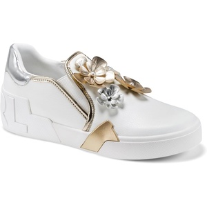 image:imageKarl Lagerfeld Womens Maude Fleur Slip on SneakerBright WhtiteSilver