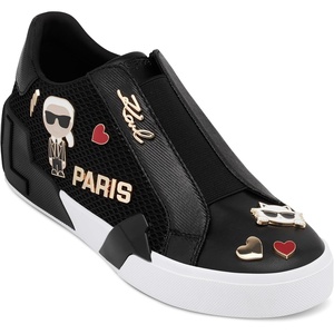 image:imageKarl Lagerfeld Womens Mavise Slip on Sneaker with PinsBlackWhite