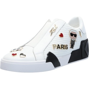 image:imageKarl Lagerfeld Womens Mavise Slip on Sneaker with PinsBright White