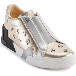 image:imageKarl Lagerfeld Womens Mavise Slip on Sneaker with PinsGoldSilver