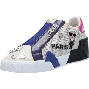 image:imageKarl Lagerfeld Womens Mavise Slip on Sneaker with PinsSoft WhiteDeep Plum