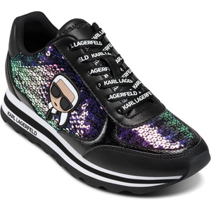 image:imageKarl Lagerfeld Womens Meade Lace Up Sneaker with Karl HeadMultiBlack