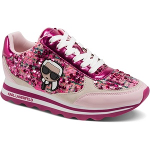 image:imageKarl Lagerfeld Womens Meade Lace Up Sneaker with Karl HeadPinkLight Blush