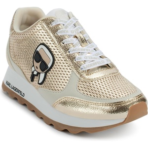 image:imageKarl Lagerfeld Womens Meade Lace Up Sneaker with Karl HeadWhite Gold