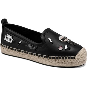 image:imageKarl Lagerfeld Womens Michaela Slip on Espadrille Sandal with PinsBlack