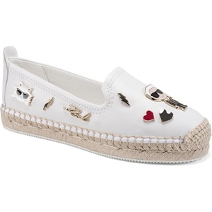 image:imageKarl Lagerfeld Womens Michaela Slip on Espadrille Sandal with PinsBright White