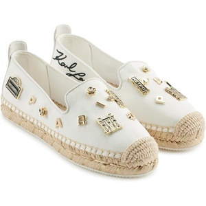 image:imageKarl Lagerfeld Womens Michaela Slip on Espadrille Sandal with PinsWhite