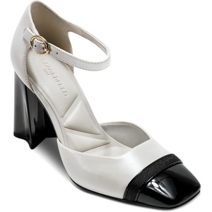 image:imageKarl Lagerfeld Womens Sapphira Closed Toe Dress HeelSoft WhiteBlack