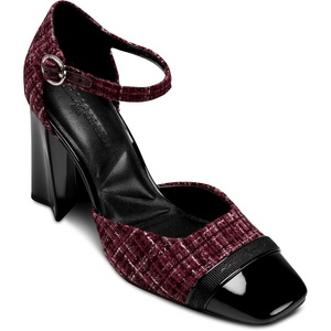 image:imageKarl Lagerfeld Womens Sapphira Closed Toe Dress HeelWineBlack