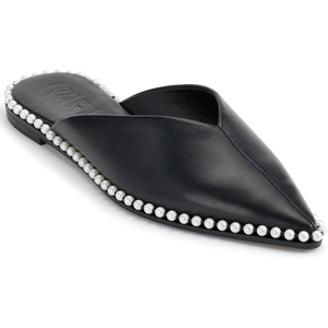 image:imageKarl Lagerfeld Womens Vyra Studded Slip on Loafer Mule with Pointed ToeBlack