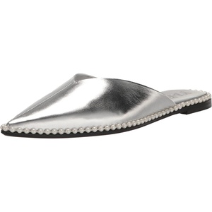 image:imageKarl Lagerfeld Womens Vyra Studded Slip on Loafer Mule with Pointed ToeSilver