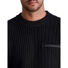 image:imageKARL LAGERFELD Mens 1 Chest Zip Pocket Soft SweaterBlack