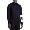 image:imageKARL LAGERFELD Mens Contrast Stripe and Logo on Sleeve Turtleneck SweaterBlackWhite