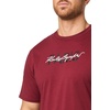 image:imageKARL LAGERFELD Mens Crewneck Short Sleeve Cursive Logo Graphic Relaxed Fit TShirtCabernet