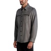 image:imageKARL LAGERFELD Mens Exposed Zippers Long Sleeve Faux Suede Shirt JacketGrey