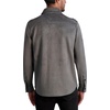 image:imageKARL LAGERFELD Mens Exposed Zippers Long Sleeve Faux Suede Shirt JacketGrey