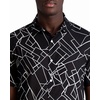 image:imageKARL LAGERFELD Mens Geometric Print Short Sleeve ShirtBlackWhite