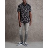 image:imageKARL LAGERFELD Mens Geometric Print Short Sleeve ShirtBlackWhite