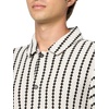 image:imageKARL LAGERFELD Mens Knit Short Sleeve Button Front Woven DressNaturalBlack