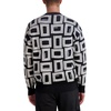image:imageKARL LAGERFELD Mens Long Sleeve Double L Raised All Over Logo TopBlack